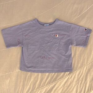 CHAMPION spell out cropped tee